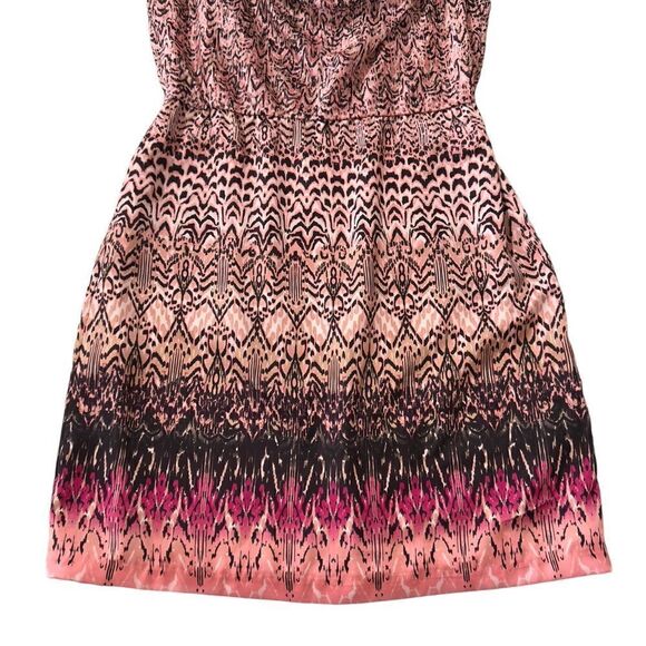 Dana Buchman Abstract Print Draped Sleeveless Dress Medium - Picture 6 of 16